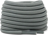 GRAH SANGRAH® (2 Pair) Shoelaces for Thick Round Climbing, Hiking, Boot, Running , Sport Shoes Laces  - 120 cm, Grey